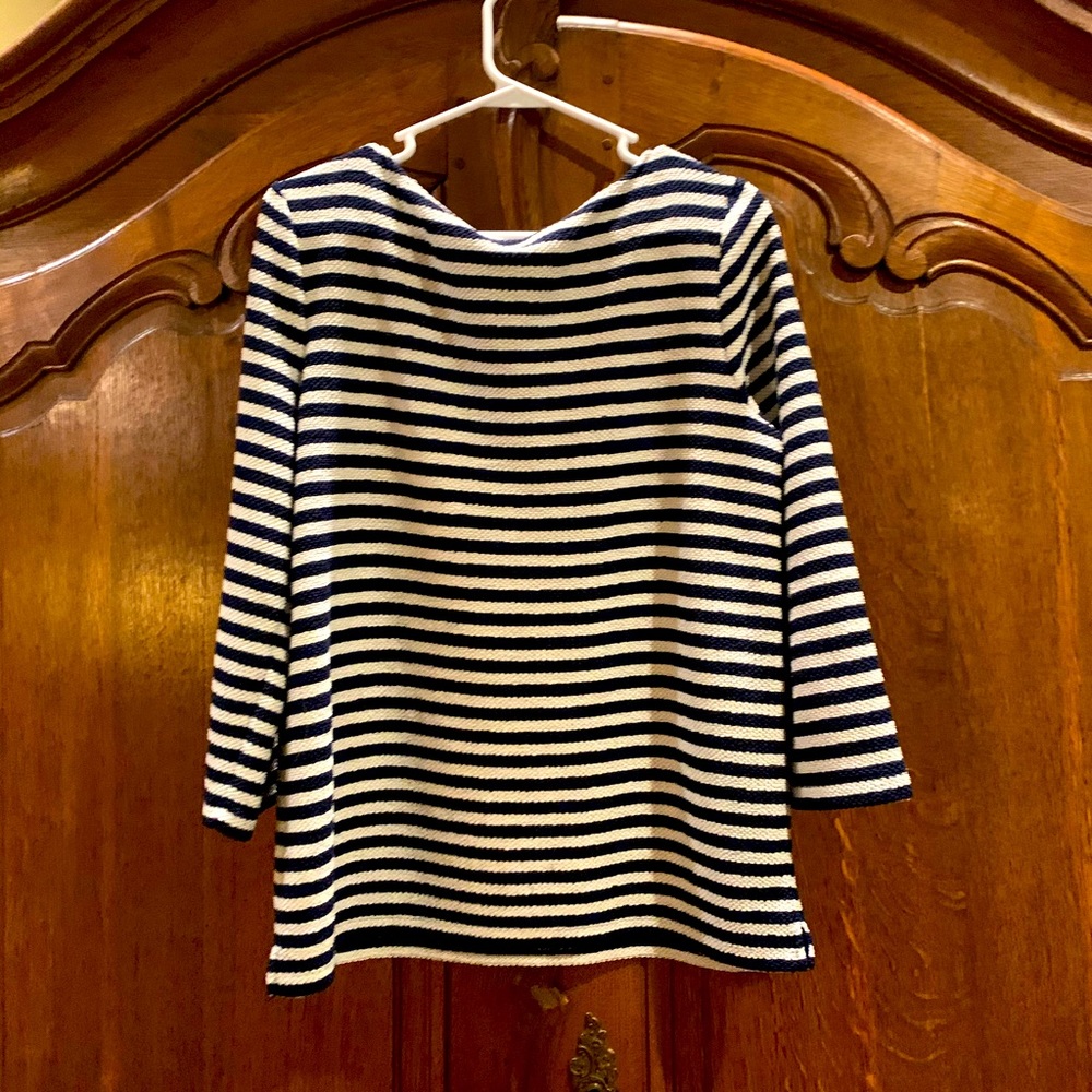 Banana Republic blue/white striped blouse like new